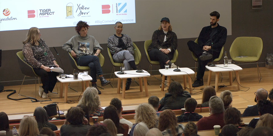 Image shows left to right: Georgy Jamieson, Julia McKenzie, Nana Hughes, Charlie Perkins, Josh Cole