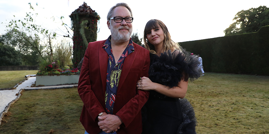 Image shows from L to R: Vic Reeves, Natasia Demetriou