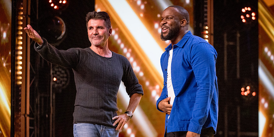 Britain's Got Talent. Image shows left to right: Simon Cowell, Axel Blake