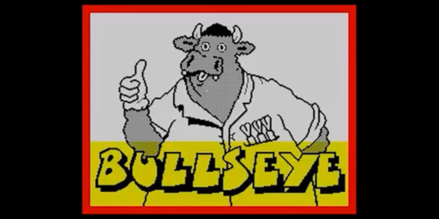 The title screen for Bullseye on the ZX Spectrum