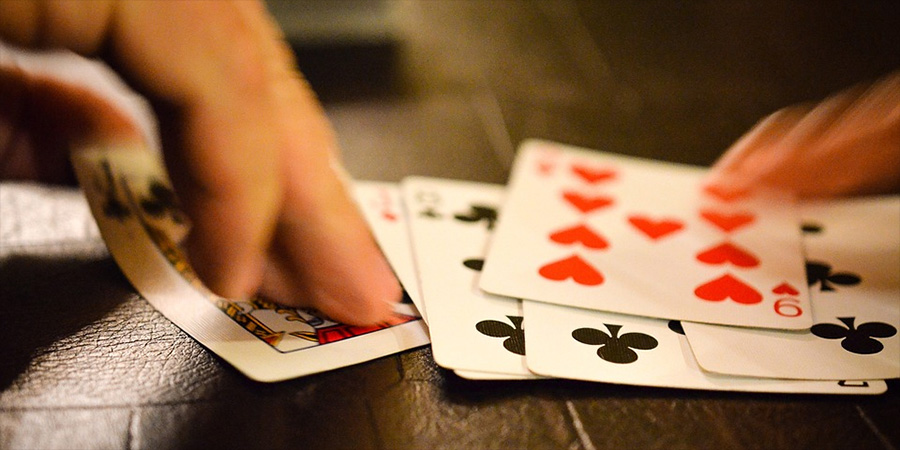 A selection of playing cards on a table