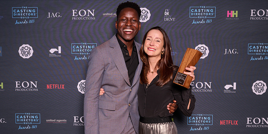 Casting Directors Guild Awards 2023. Image shows left to right: Toheeb Jimoh, Rachel Sheridan. Credit: Scarlet Page
