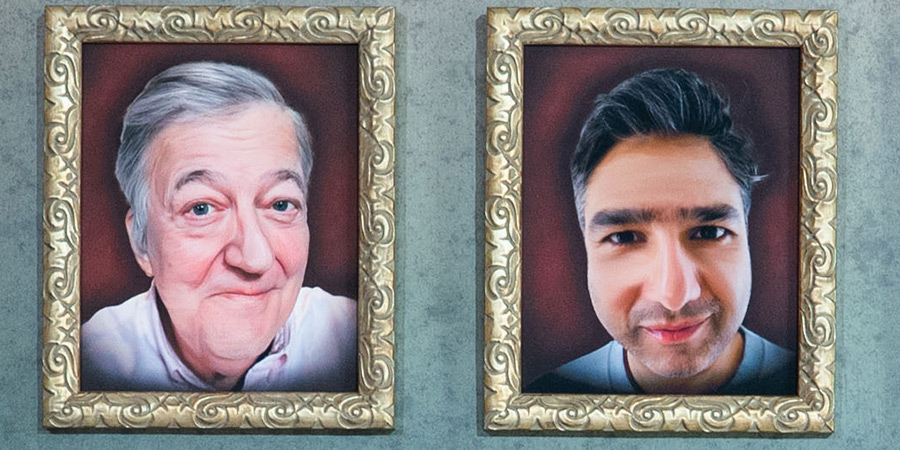 Celebrity Traitors. Image shows left to right: Stephen Fry, Nick Mohammed Celebrity Traitors. Image shows left to right: Stephen Fry, Nick Mohammed