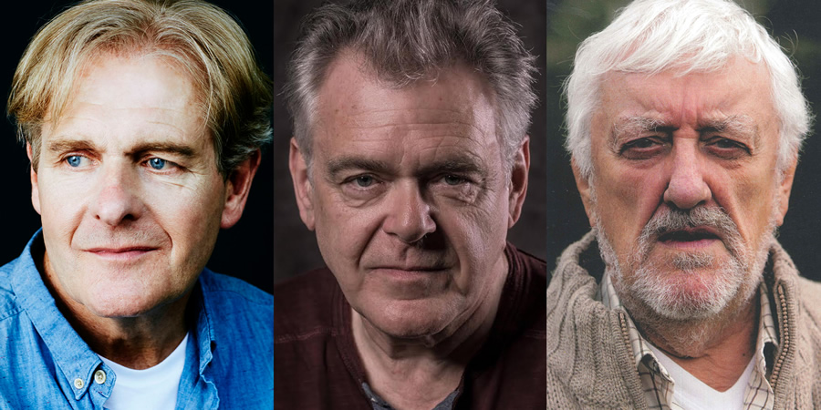 Image shows from L to R: Kevin McNally, Robert Bathurst, Bernard Cribbins