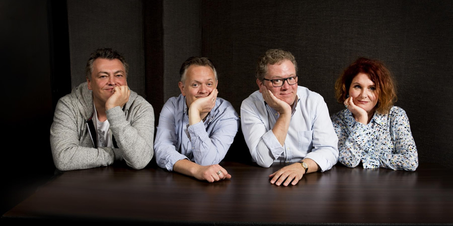 Dead Ringers Live. Image shows from L to R: Lewis Macleod, Duncan Wisbey, Jon Culshaw, Jan Ravens