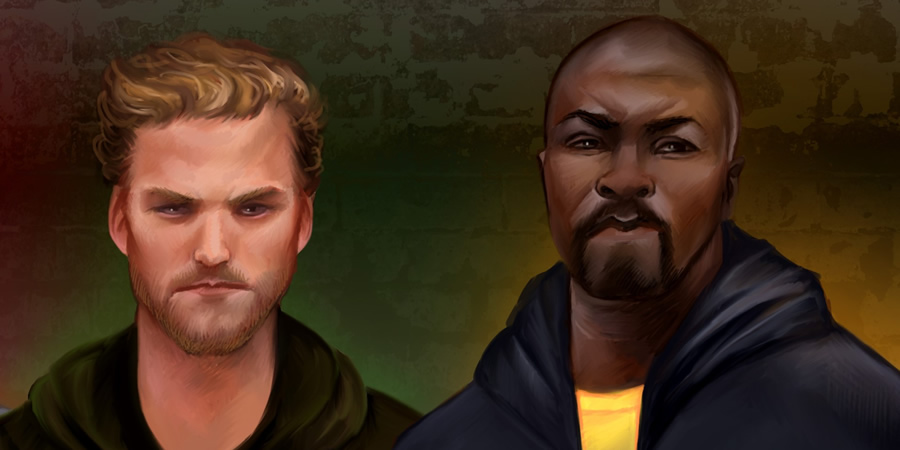 Defenders - Iron Fist and Luke Cage. Copyright: Hazelgee