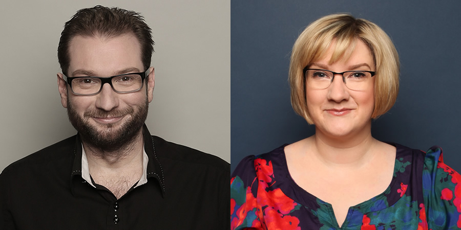 Image shows from L to R: Gary Delaney, Sarah Millican