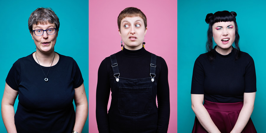 Image shows from L to R: Lucy Rogers, Harriet Braine, Bec Hill