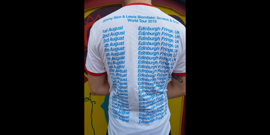 Scratch & Sniff tour t-shirt. Copyright: Sarah Slack