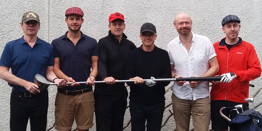 Mackenzie Taylor Memorial Golf Cup 2018. Image shows from L to R: Mick Perrin, Jimmy McGhie, Richard Bucknall, Dominic Holland, Alistair Barrie, Carl Donnelly