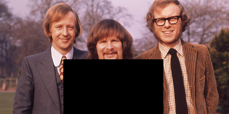 The Goodies. Image shows from L to R: Tim (Tim Brooke-Taylor), Bill (Bill Oddie), Graeme (Graeme Garden)