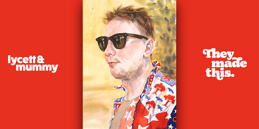 Joe Lycett drawing by Helen Lycett