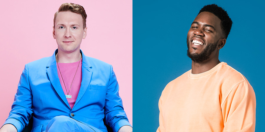 Image shows left to right: Joe Lycett, Mo Gilligan