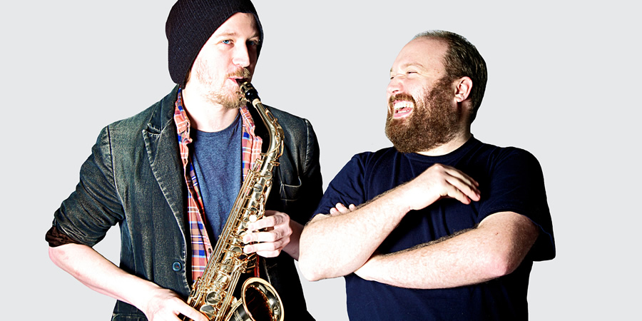 Jonny & The Baptists. Image shows from L to R: Paddy Gervers, Jonny Donahoe. Copyright: Anna Soderblom