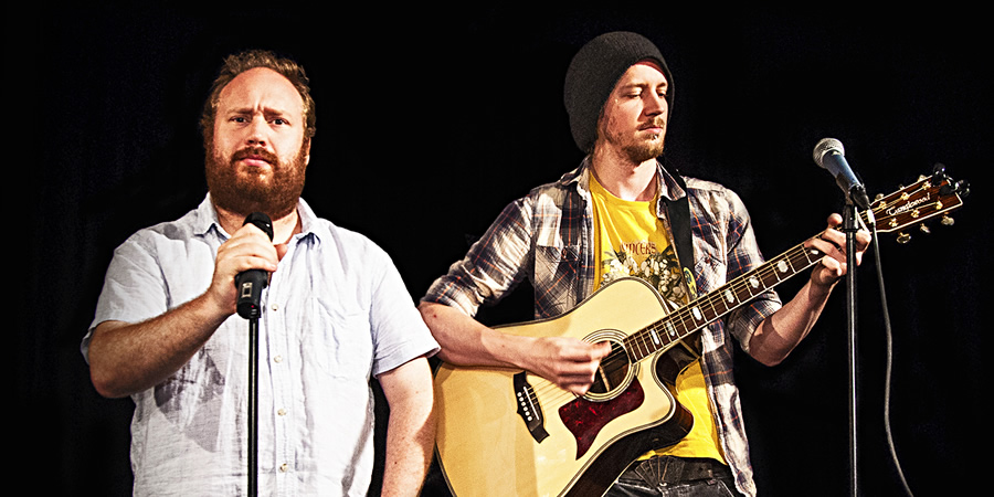 Jonny & The Baptists. Image shows from L to R: Jonny Donahoe, Paddy Gervers. Copyright: Jon Davis