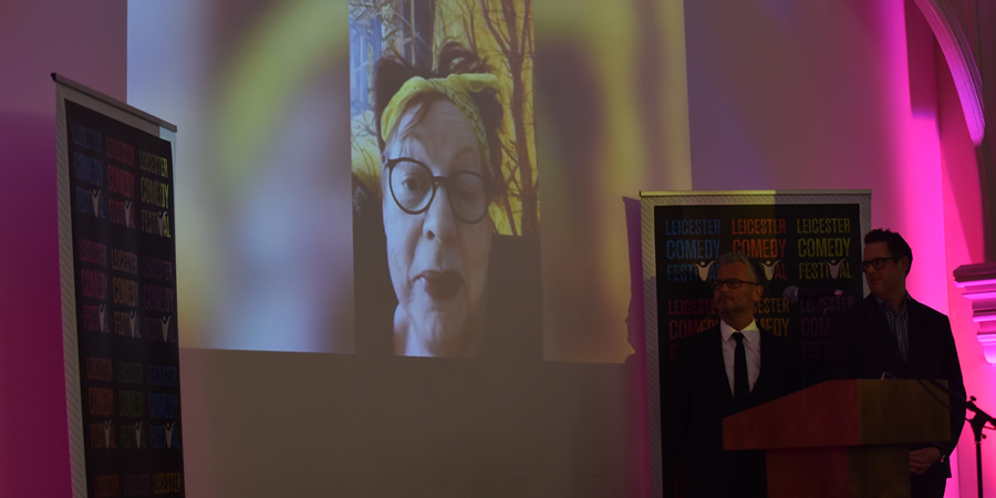 Jo Brand video call at Leicester Comedy Festival 2019 Awards