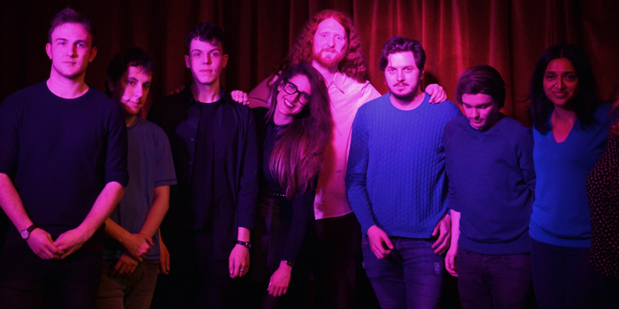 Leicester Mercury Comedian of the Year 2017 finalists. Image shows from L to R: Tom Houghton, Tom Mayhew, Ed Night, Kelly Convey, Alasdair Beckett-King, George Rigden, Alex Mahoney, Sindhu Vee