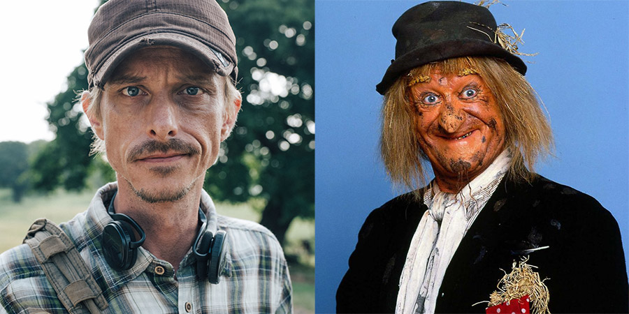 Mackenzie Crook in Detectorists and Jon Pertwee in Worzel Gummidge. Image shows from L to R: Mackenzie Crook, Jon Pertwee. Copyright: BBC / ITV