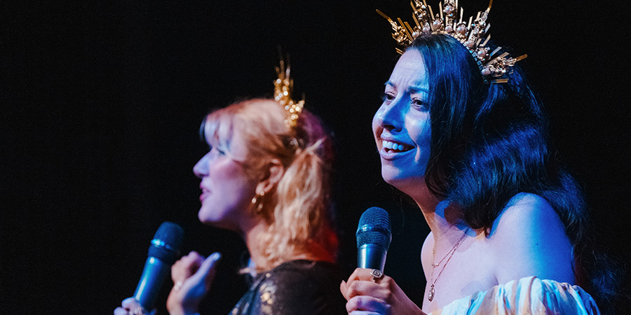 Musical Comedy Awards 2024. Image shows left to right: Grace O'Keefe, Erin Holland, The Queens of Cups. Credit: Ed Moore