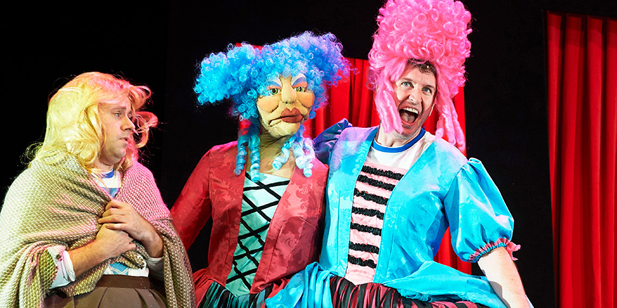 Potted Panto. Image shows left to right: Jefferson Turner, Daniel Clarkson. Credit: Geraint Lewis