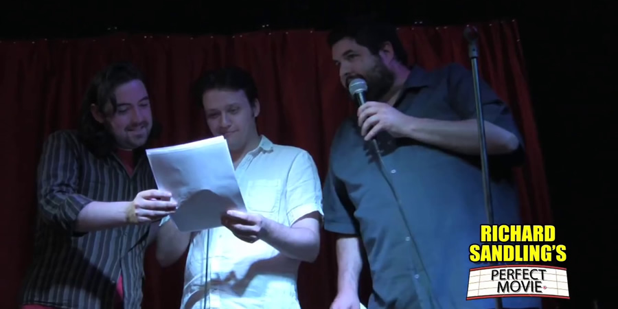 Richard Sandling's Perfect Movie. Image shows from L to R: Nick Helm, Nathaniel Metcalfe, Richard Sandling