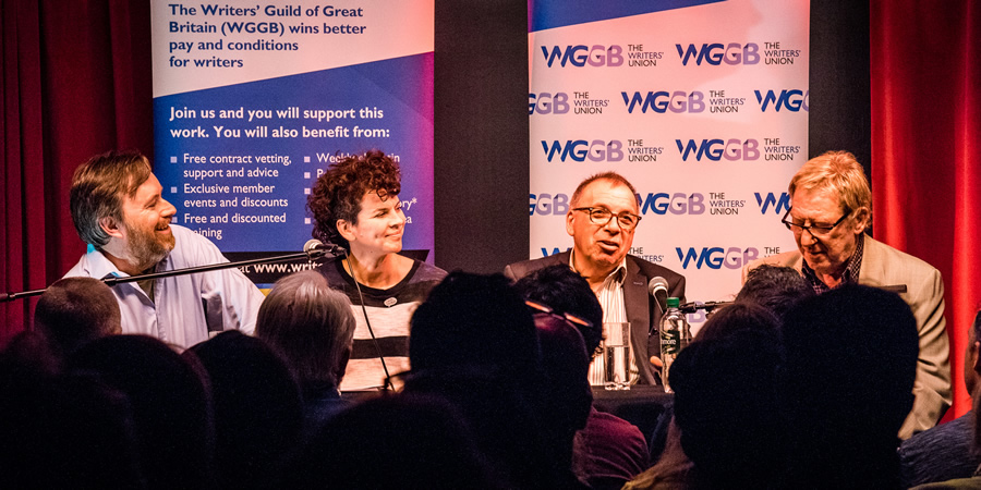 Image shows from L to R: James Cary, Julia McKenzie, Maurice Gran, Laurence Marks. Copyright: Em Fitzgerald