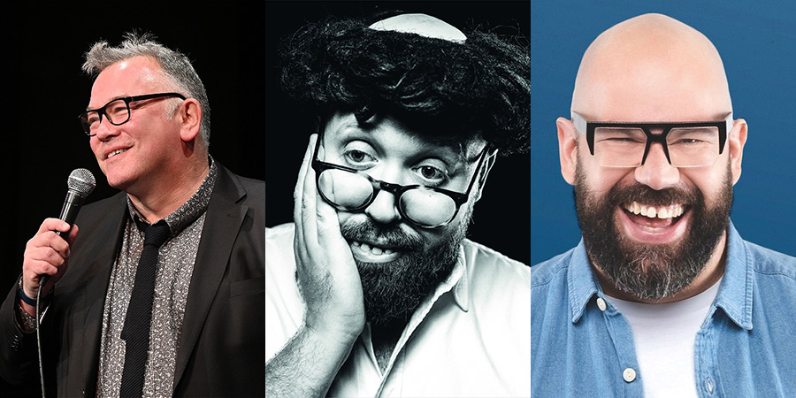 Image shows left to right: Stewart Lee, John Kearns, Tom Davis