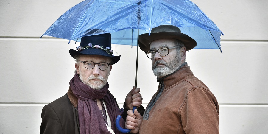 A Sockful of Custard. Image shows from L to R: Jeremy Stockwell, Chris Larner. Copyright: Michael von der Lohe