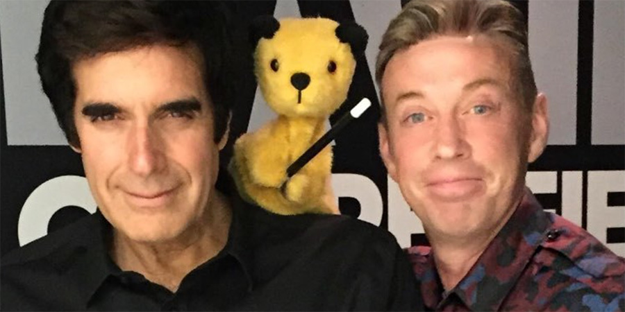 Illusionist David Copperfield, Sooty and Richard Cadell, pictured in 2017