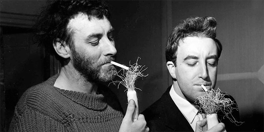 Image shows from L to R: Spike Milligan, Peter Sellers