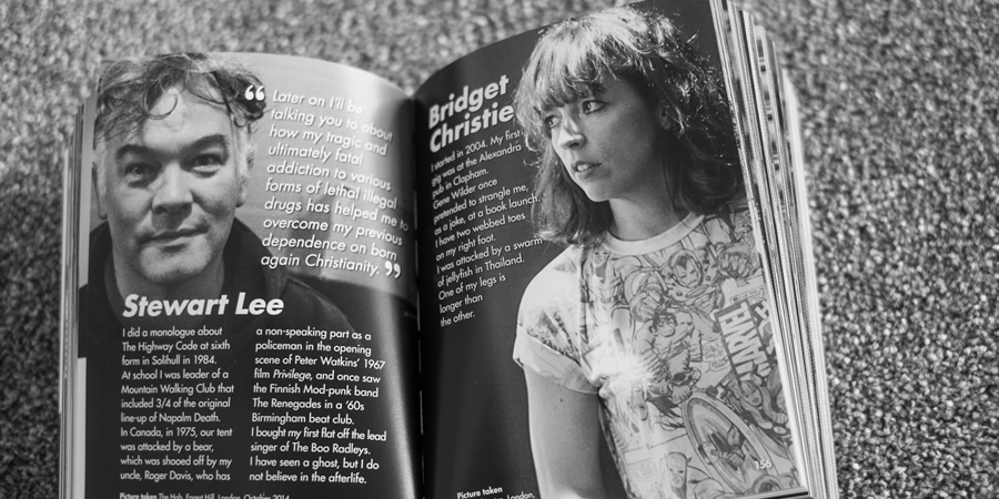 Stewart Lee and Bridget Christie in Steve Best's book