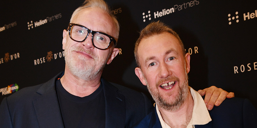 Rose d'Or Award 2024. Image shows left to right: Greg Davies, Alex Horne