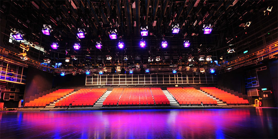 The empty TC1 studio at Television Centre. Copyright: BBC