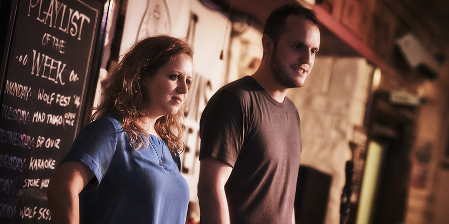 Twins. Image shows from L to R: Jack Barry, Annie McGrath. Copyright: Mark Dawson