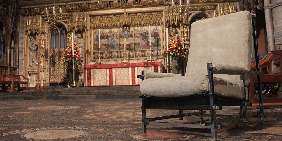 Ronnie Corbett's chair in Westminster Abbey