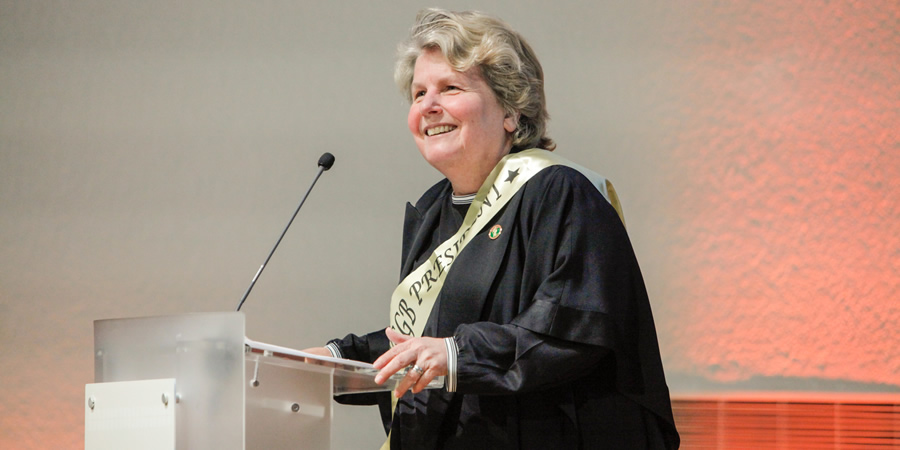 2020 Writers' Guild Awards. Sandi Toksvig. Copyright: Matt Writtle