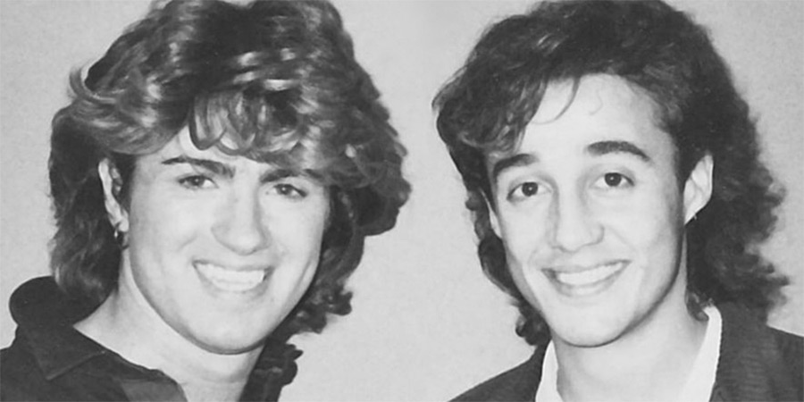 Wham!. Image shows left to right: George Michael, Andrew Ridgeley