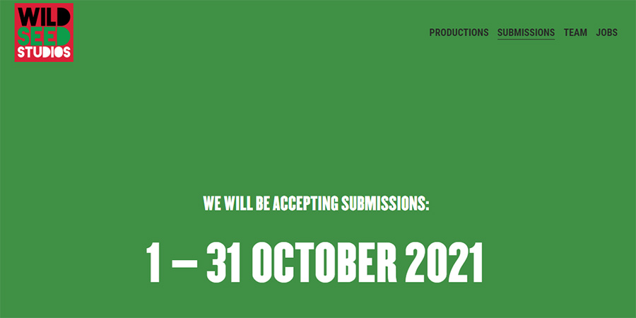 Wildseed Studios 2021 Submissions screenshot