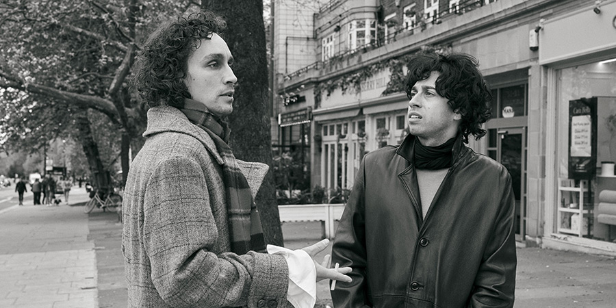 Withnail & I 2024. Image shows left to right: Robert Sheehan, Adonis Siddique. Credit: Manuel Harlan