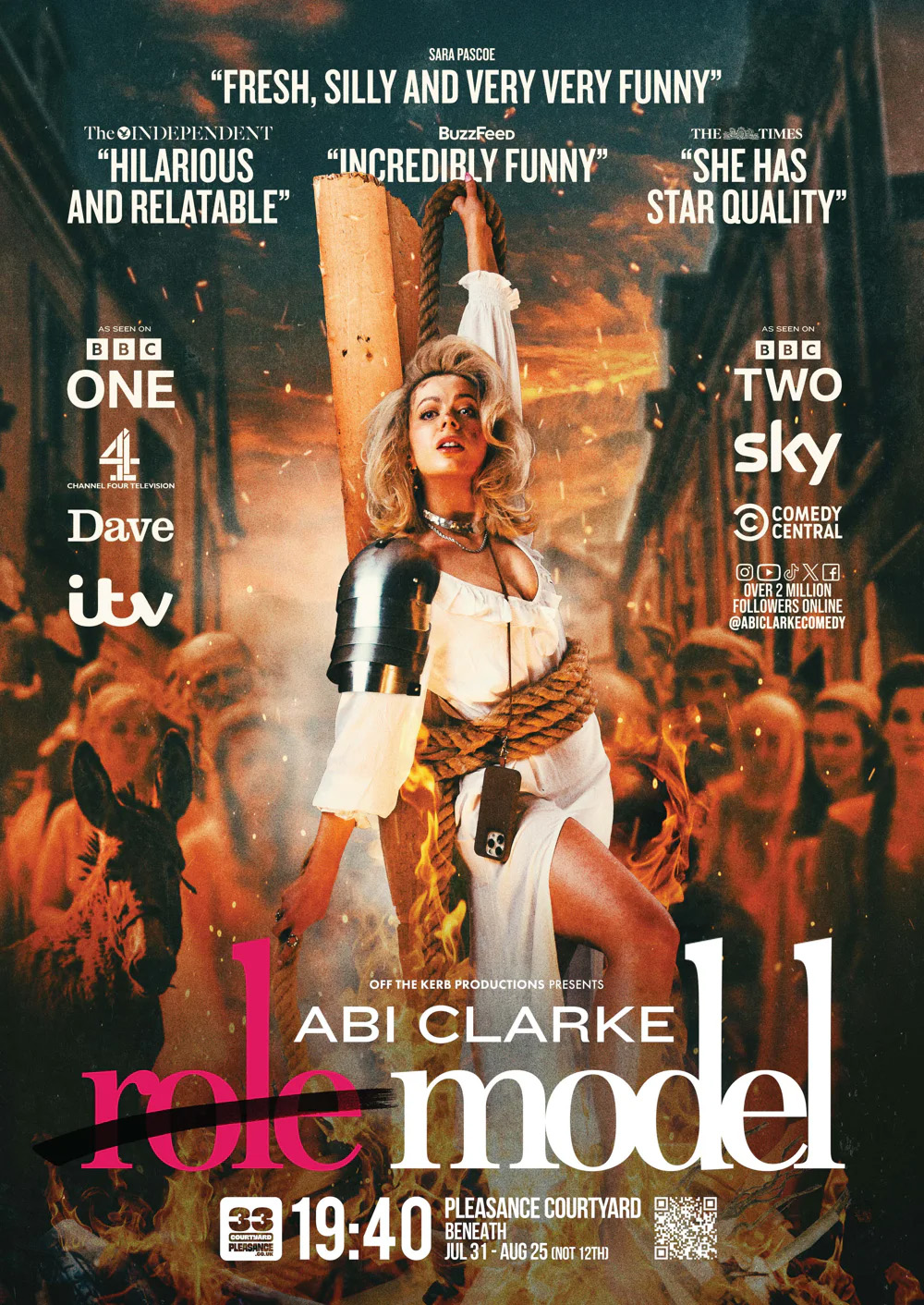 Poster for Abi Clarke: (Role) Model, by Jonny Woolley and Dylan Woodley. Abi Clarke