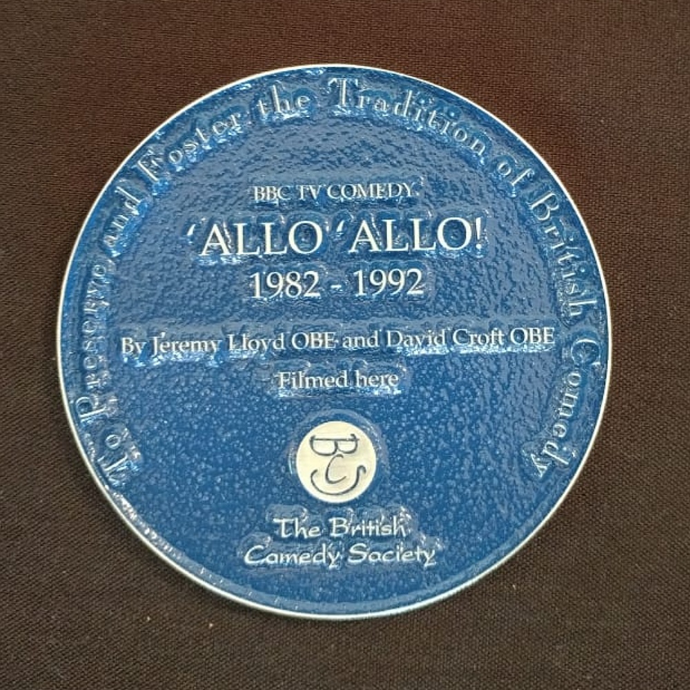 'Allo 'Allo! blue plaque