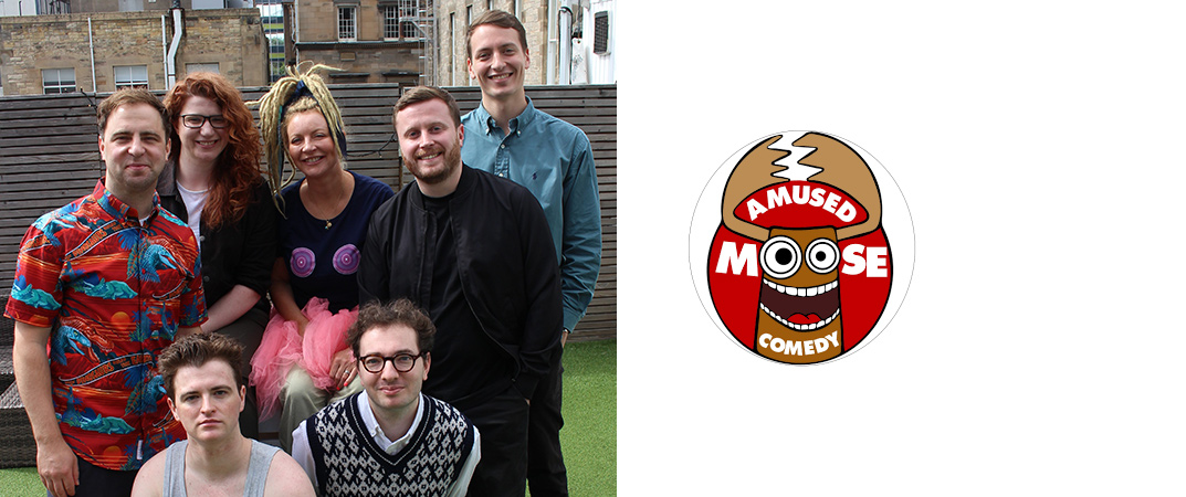 Amused Moose Awards 2023 nominees. Image shows left to right: Dave Bibby, Louise Atkinson, Simon David, Samantha Day, Will Hall, Josh Baulf, Philipp Kostelecky