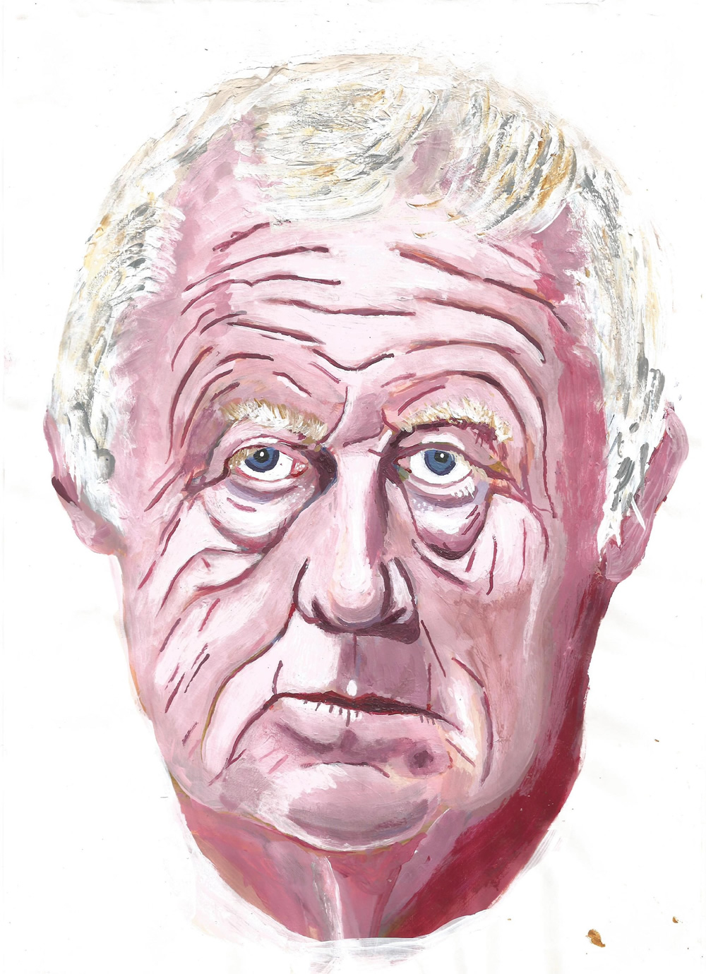 Rob Auton, Chris Tarrant's Face, Acrylic on Paper, 2014, 297mm x 210mm. Copyright: Rob Auton