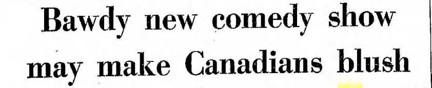 A Canadian review headline for The Frankie Howerd Show