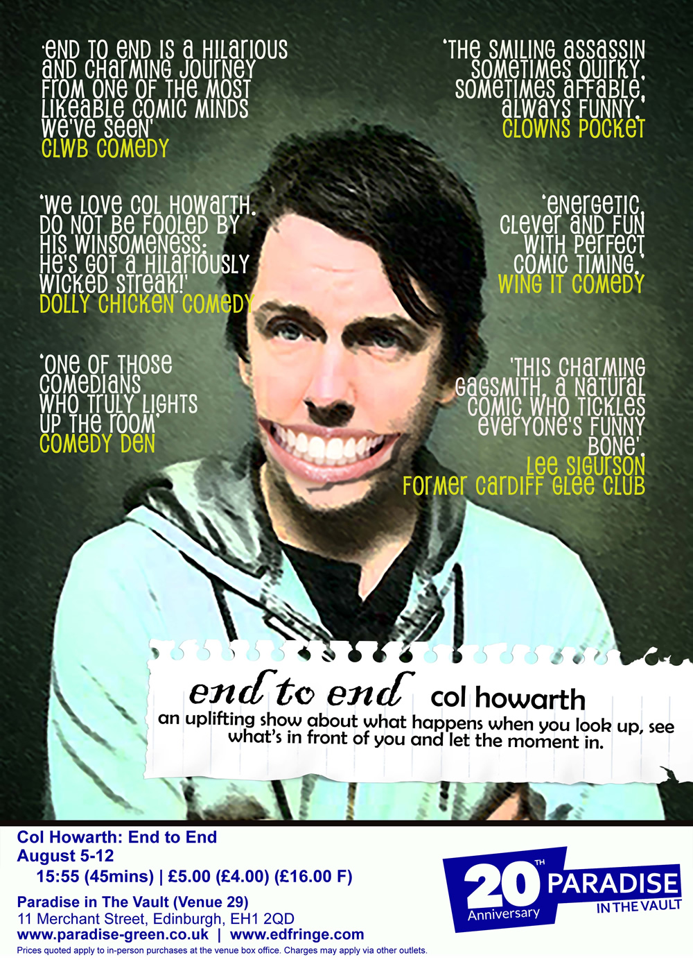 Col Howarth: End to End poster