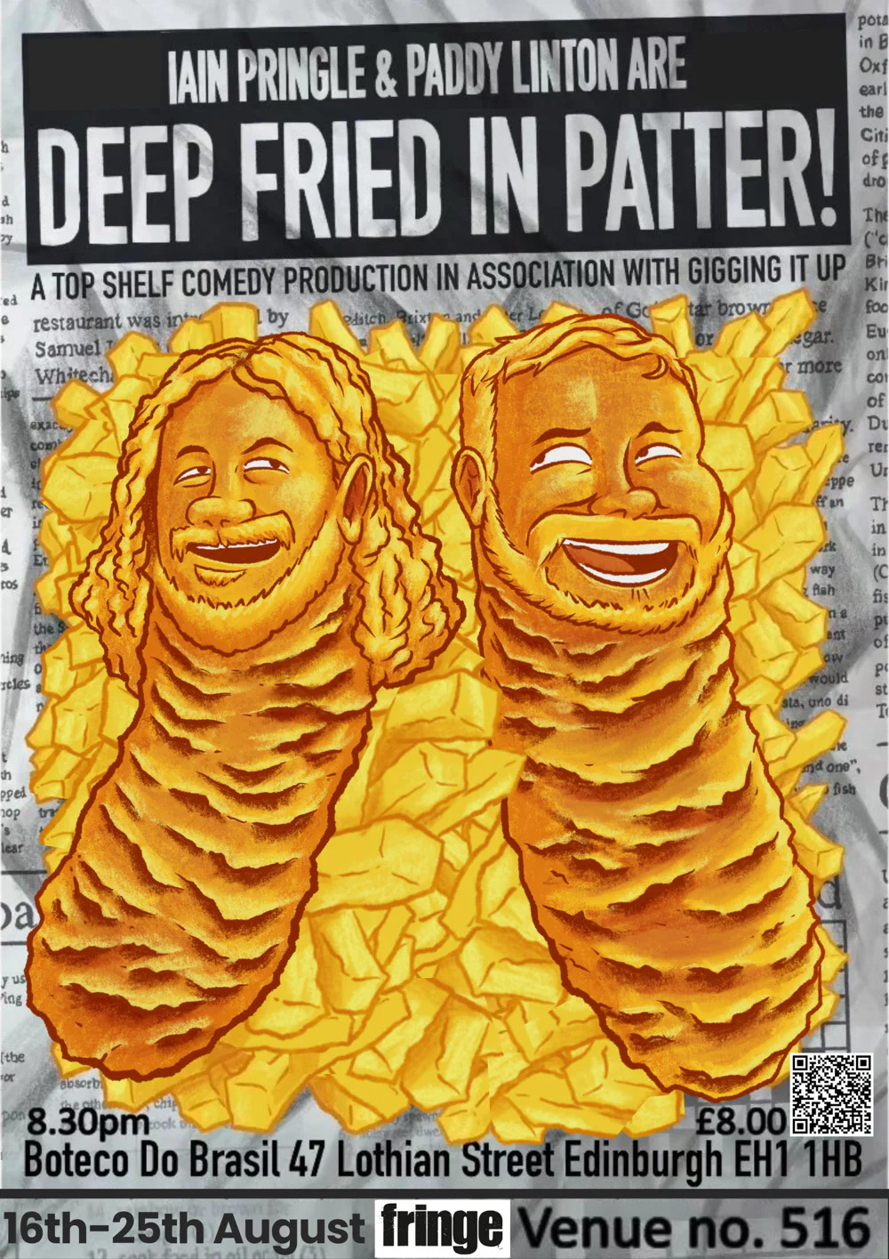 Poster for Deep Fried in Patter, by James Lawrence