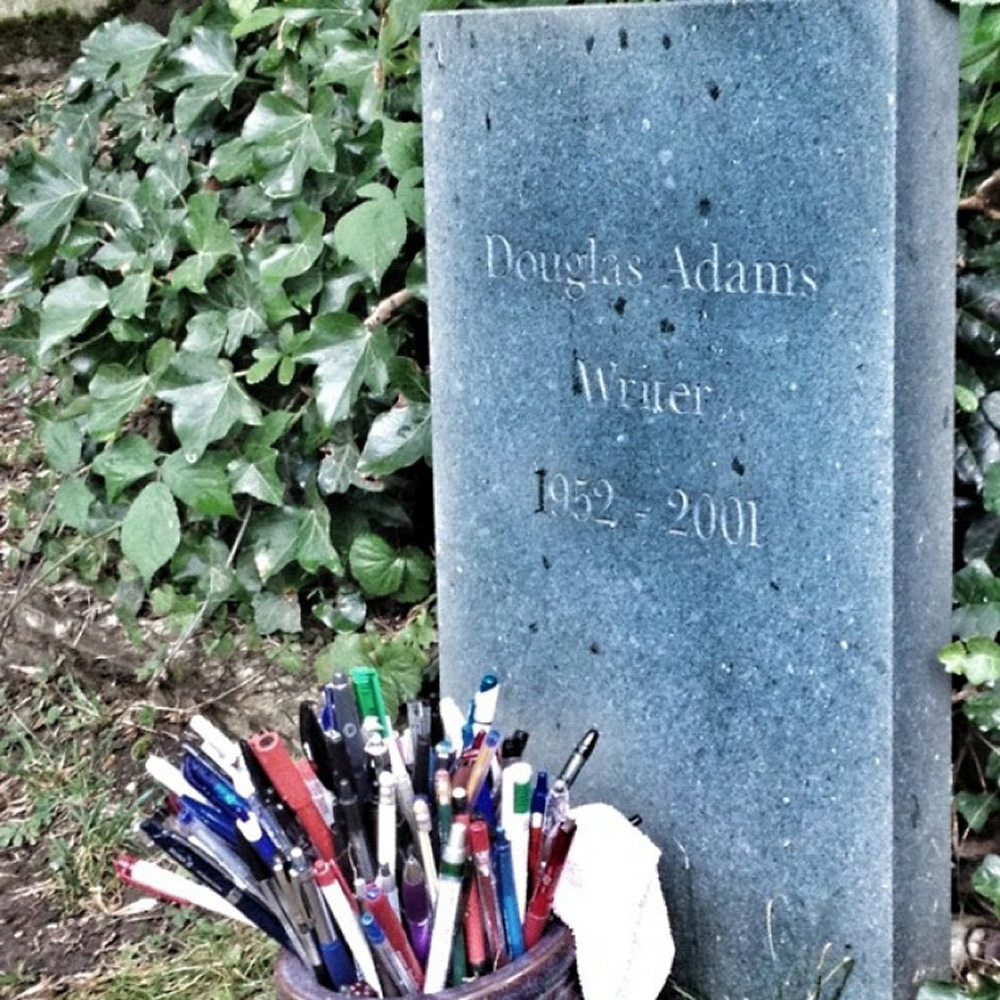 The grave of Douglas Adams