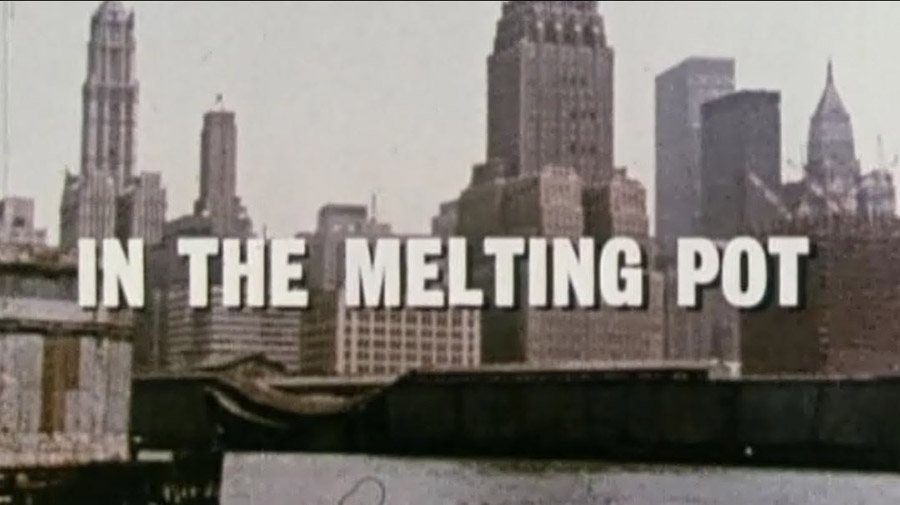 In The Melting Pot title screen. Copyright: Associated Television