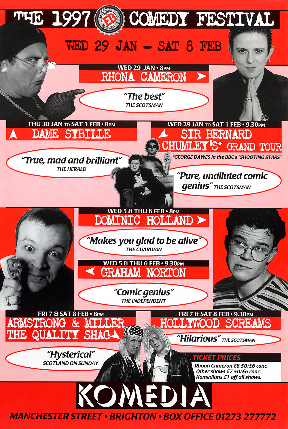 Komedia Brighton 1997 Comedy Festival poster