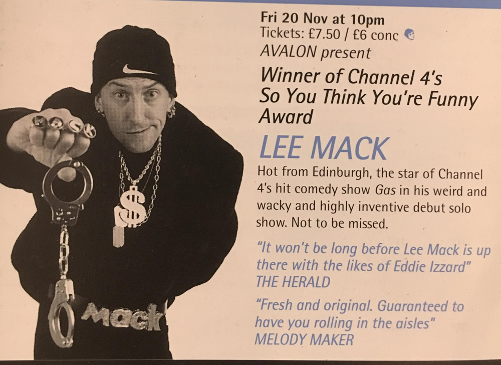 Lee Mack at Komedia Brighton - 20 Nov 1998. Lee Mack. Copyright: Komedia Entertainment